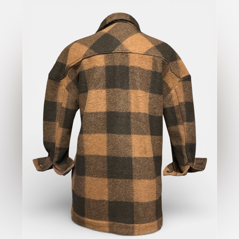 GAP Men's Brown and Black Checkered Jacket